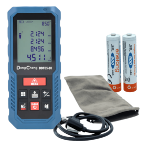 Medidor Láser de Distancia / Rango 0.1 – 80 m (328 ft) / Precisión ±(2 + 5×10⁻⁵d) mm / 8 Modos de Medición / Memoria 30 Registros / USB-C