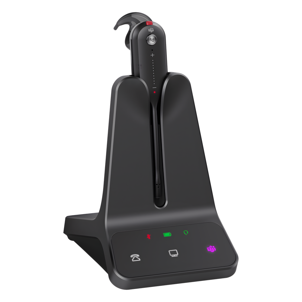 Auricular Inalámbrico DECT / Alcance 185 m (606.9 ft) / Cancelación de Ruido Acoustic Shield / Multidispositivo PC y Teléfono IP / 8 Horas de Conversación