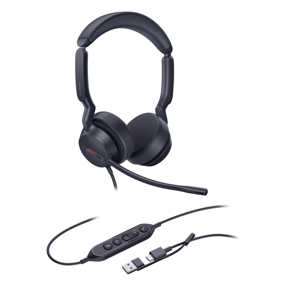 Auriculares USB Profesionales / Cancelación de Ruido con IA / Altavoz 35 mm / USB-C/A Plug-and-Play / 20 Hz - 20 kHz
