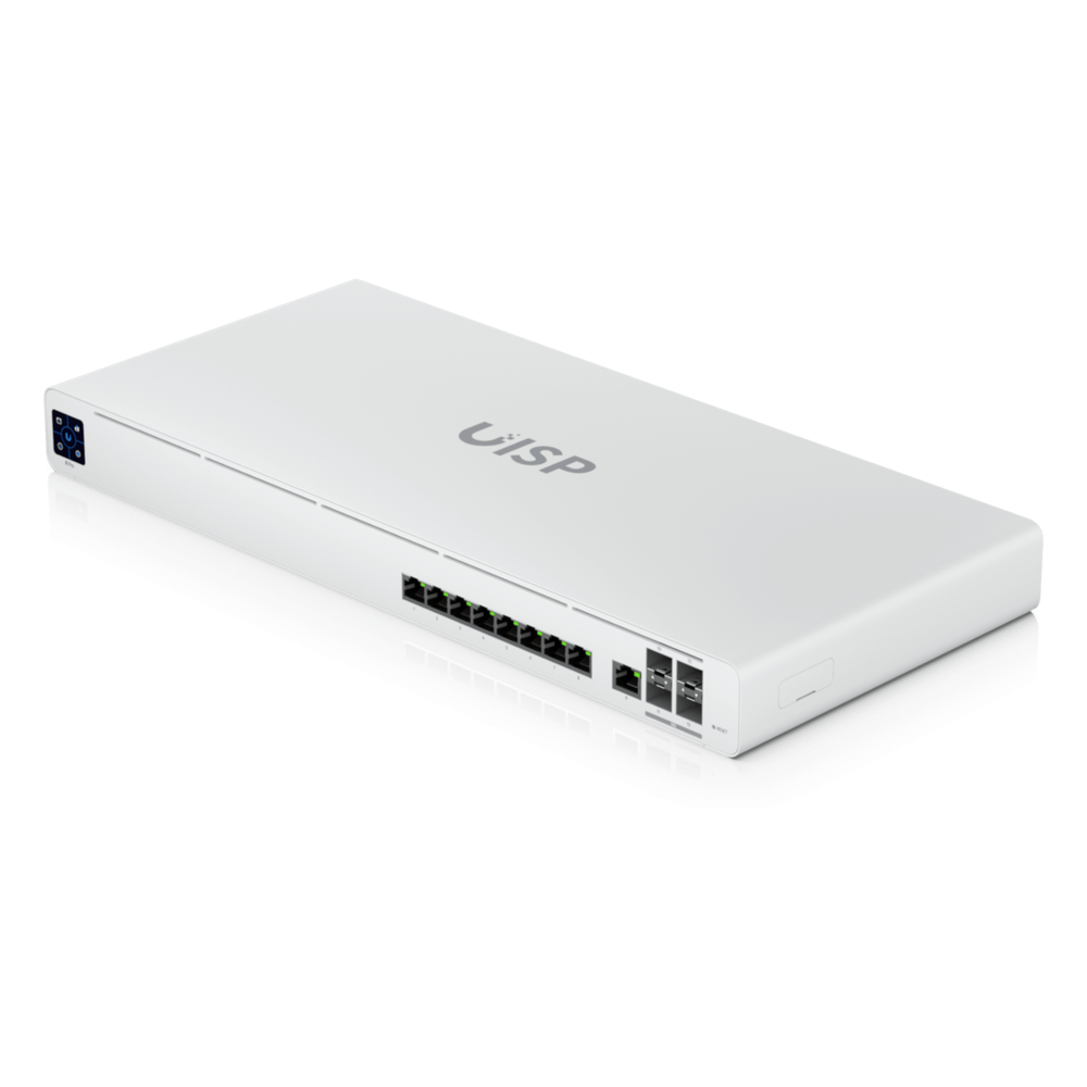 Router para ISP / 9 Puertos GbE RJ45 / 4 Puertos 10G SFP+ / Switch Capa 2 / NAT 9.5 Gbps / Pantalla Táctil 1.3" / Montaje en Rack