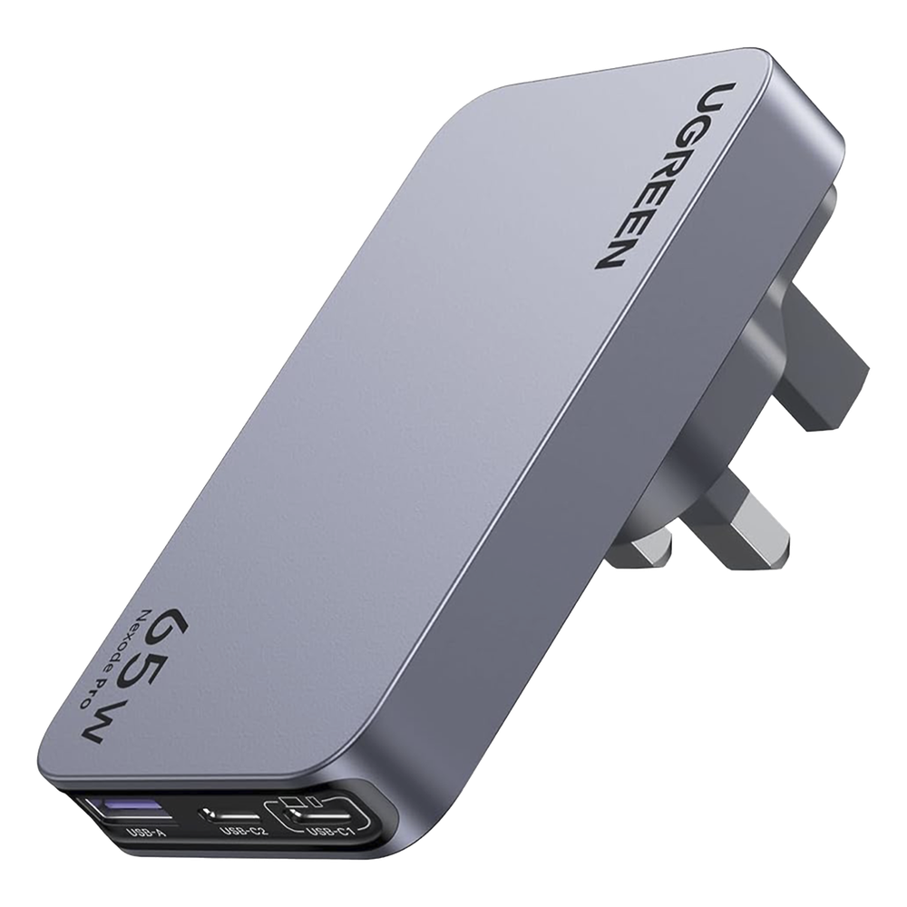 Cargador Rápido GaN / 65W / 3 Puertos / PD 3.0 / PPS / QC 4.0 / 100-240V