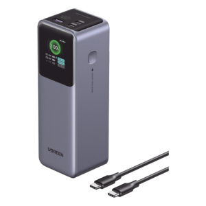 Power Bank / 25000mAh / 200W Total / 140W USB-C1 + 100W USB-C2 / PD 3.0 / QC 3.0 / Pantalla TFT / Carcasa Ignífuga