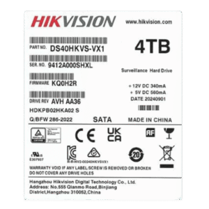 Disco Duro para Videovigilancia / 4 TB / 5400 RPM / SATA 6 Gb/s / 32 Canales HD / 180 TB Carga Anual / 24x7