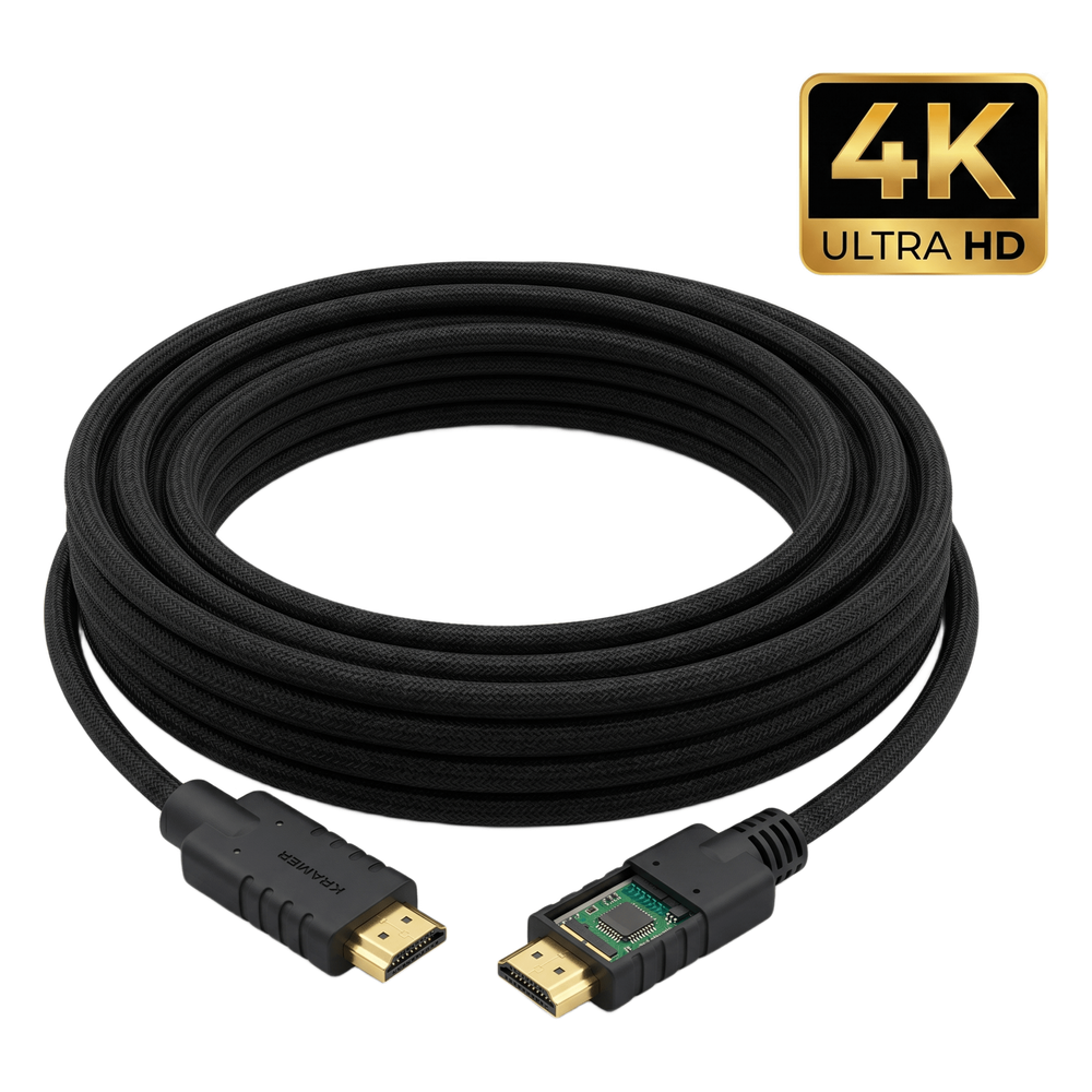 Cable HDMI Activo / 4K@60Hz 4:4:4 / 18 Gbps / 20 m (66 ft) / HDR / Triple Blindaje / K-Lock / UL CL3/FT4