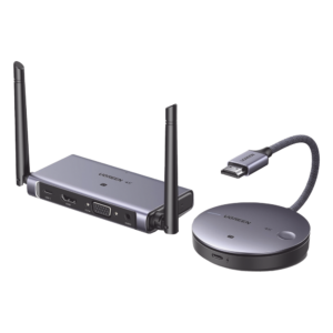 Extensor HDMI Inalámbrico / 1080p@60Hz a 50 m (164 ft) / 4K@30Hz a 30 m (98.4 ft) / Salida HDMI y VGA Simultánea / Audio 3.5 mm / Plug and Play