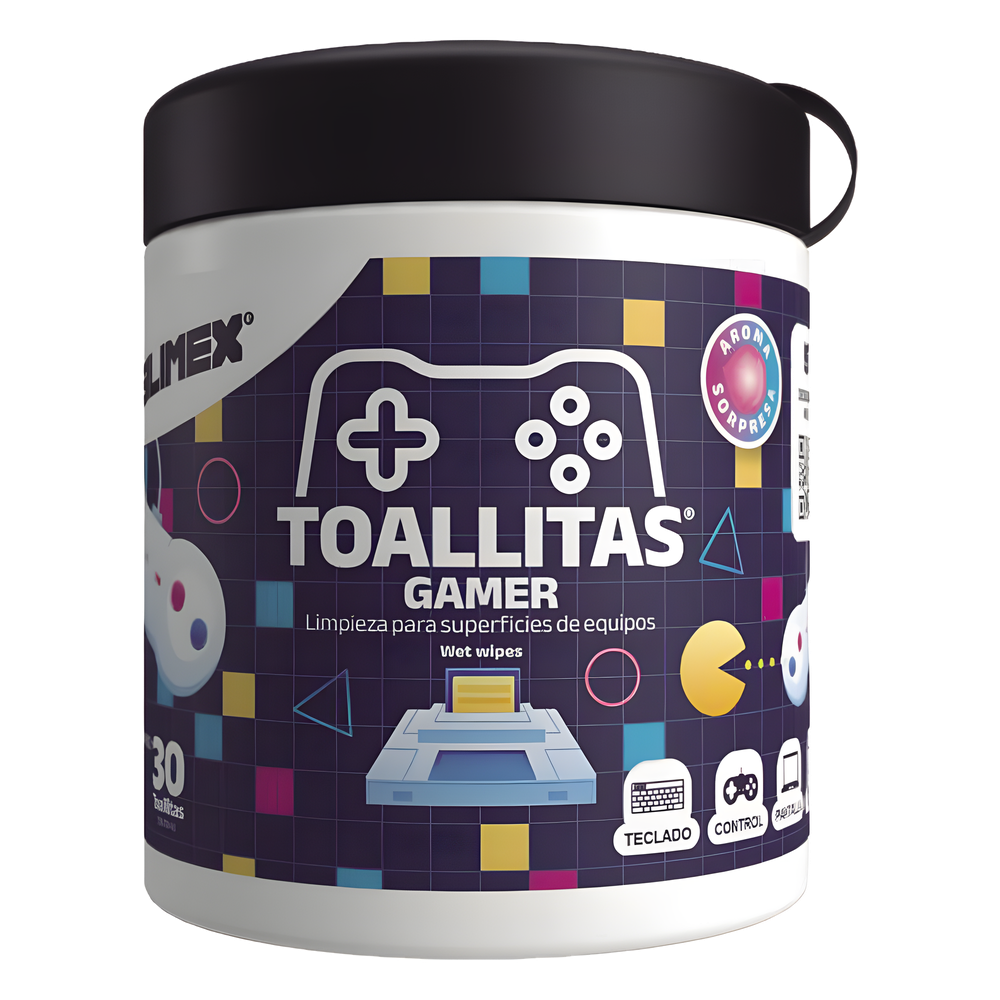 Toallitas de Limpieza / Antiestáticas / Antibacteriales / 30 Unidades / Aroma Chicle