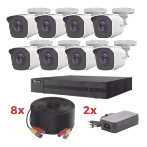 Kit de Videovigilancia TurboHD / DVR 8 Canales 1080p Lite / 8 Cámaras Bala 2 Megapixel / IR 20 m (65.6 ft) / Audio por Coaxitron / Cables Coaxiales 20 m (65.6 ft)