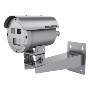 Cámara Bala IP Térmica Dual / Térmico 384x288 15 mm / Óptico 4 MP 15 mm / Termométrica -20°C a 150°C / IP68 / IR 30 m (98.4 ft) / Antiexplosión / Anticorrosión