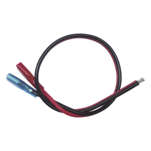 Cable Dual Polarizado / Calibre 18 AWG / 30 cm (0.98 pies) / Terminal F1 y Puntas Libres / Conexión a Baterías de Respaldo