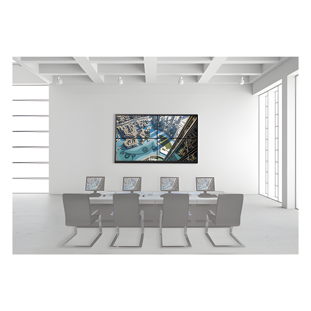 Kit Videowall 2x2 / 4 Pantallas 46" Full HD / Decoder 128 Canales / Base de Pared Metálica / Salida 4K / 16 Puertos HDMI