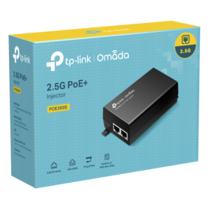 Inyector PoE+ / 30W / 2 Puertos 2.5 Gbps / 802.3af/at / Alcance 100 m (328 ft) / Plug and Play