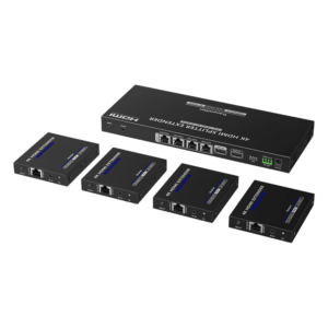 Extensor y Divisor HDMI 1x4 / 4K @ 60 Hz / Hasta 70 m (229.7 ft) / HDR10 / IR Bidireccional / RS232 / PoC