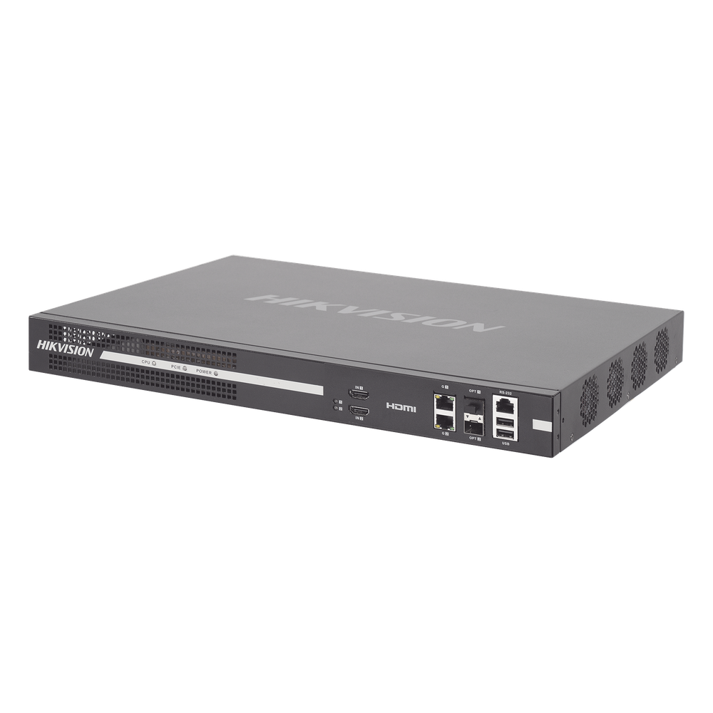 Decodificador de Vídeo IP / 8 Salidas HDMI 4K UHD / 128 Canales Simultáneos / Videowall 25 Cámaras por Pantalla / Dual Ethernet Gigabit / Fibra Óptica
