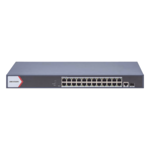 Switch PoE+ Monitoreable / 24 Puertos Gigabit / 1 Puerto Uplink SFP / 1 Puerto Uplink Gigabit / Alcance Extendido 300 m (984.3 ft) / 370 W PoE+