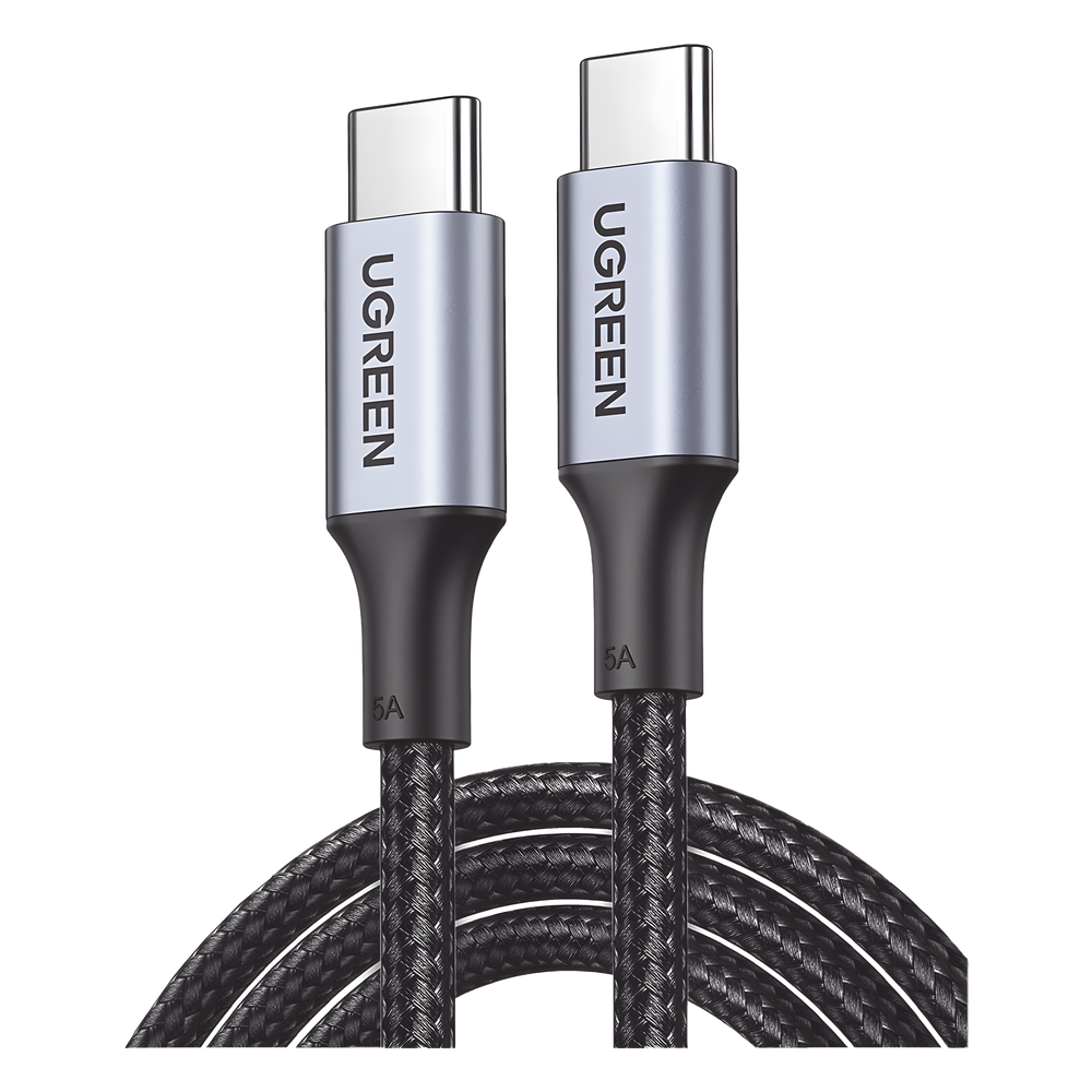 Cable USB-C a USB-C / Carga Rápida 100W / Transferencia 480 Mbps / Nylon Trenzado 3 m (9.8 ft) / Aluminio
