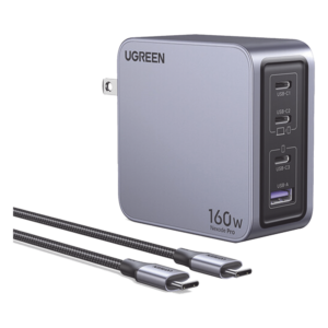 Cargador Rápido GaN / 160W Total / 4 Puertos / PD3.1 140W / PPS / UFCS / QC5 / PC 94-V0