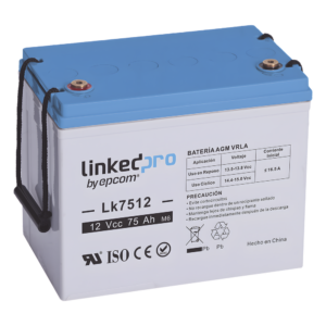 Batería de Respaldo AGM-VRLA / 12 V / 75 Ah / Terminales T3 / UL Certificada / Libre de Mantenimiento