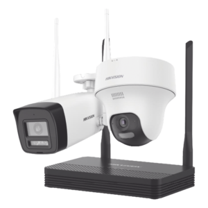 Kit de Videovigilancia IP Inalámbrico / NVS 4 Canales / 2 Cámaras Wi-Fi 2 Megapixel / Dual Light 30 m (98.4 ft) / Audio Bidireccional / Lente 2.8 mm / 97° HFOV