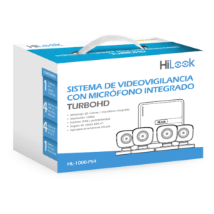 Kit de Videovigilancia TurboHD / 4 Canales / 1080p Lite / Audio por Coaxitron / IR 20 m (65.6 ft) / 4 Cámaras Bala con Micrófono Integrado