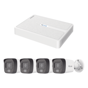 Kit de Videovigilancia IP / NVR 8 Canales PoE+ / 4 Cámaras Bala 2 Megapixel / Dual Light IR 20 m (65.6 ft) + Luz Blanca 15 m (49.2 ft) / Audio Integrado / H.265+