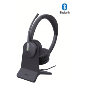 Diadema Inalámbrica / Dual / Bluetooth 5.3 / 50 m (164 ft) / Cancelación de Ruido IA / Certificada Microsoft Teams / Base de Carga