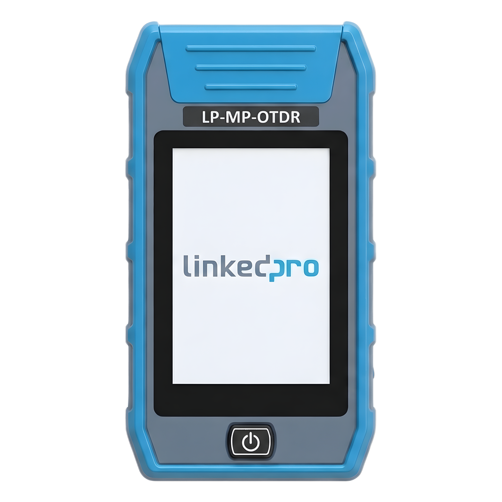 Mini OTDR para Fibra Óptica / Longitudes de Onda 1310nm y 1550nm / Rango Dinámico 24dB/22dB / Alcance de Prueba 80 km (262467 ft) / VFL 10mW / Pantalla Táctil 3.5"