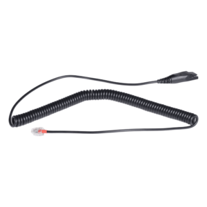 Cable QD a RJ9 / Audio HD / Conexión Diademas a Teléfonos de Escritorio / Anti-enredos / Uso Intensivo