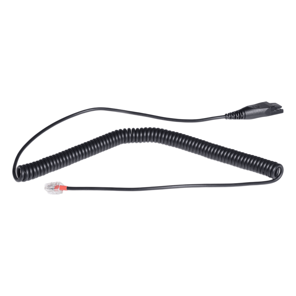 Cable QD a RJ9 / Audio HD / Conexión Diademas a Teléfonos de Escritorio / Anti-enredos / Uso Intensivo