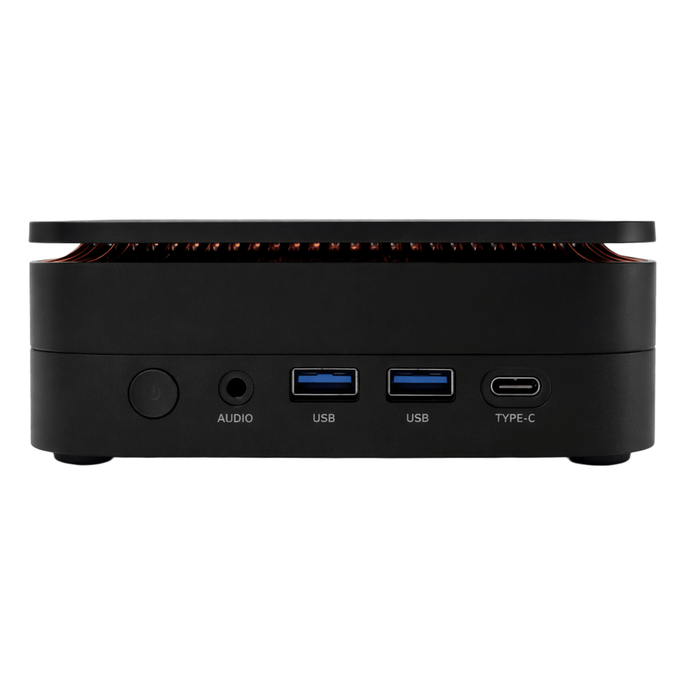 Mini PC / AMD Ryzen 7 7735HS 8 Núcleos / 16 GB DDR5 / 512 GB SSD NVMe / Wi-Fi 6 / Ethernet 2.5G / HDMI 2.0 + DisplayPort / 128 mm × 128 mm × 42 mm (5.0 in × 5.0 in × 1.7 in)