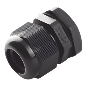 Conector Tipo Glándula / Cable 6-12 mm / Rosca 20.2 mm (51/64') / Plástico Negro / Uso Industrial