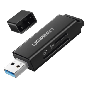 Lector de Tarjetas USB 3.0 / Doble Ranura TF/SD Simultánea / Transferencia 5 Gbps / Soporte 2 TB / Compacto con Llavero