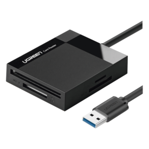 Lector de Tarjetas USB-A 3.0 / 4 en 1 / CompactFlash / SD / MemoryStick / TransFlash / 5 Gbps / Hasta 2 TB / Cable 15 cm