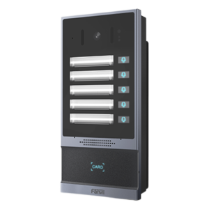 Videoportero IP / 2 Megapixel / 5 Botones de Marcación Rápida / IP66 - IK07 / PoE / Control de Acceso RFID / Anti-Vandálico