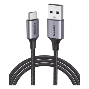Cable USB-A a USB-C / 2 Metros (6.56 Pies) / 480 Mbps / Carga Rápida 18W / Nylon Trenzado / Aluminio