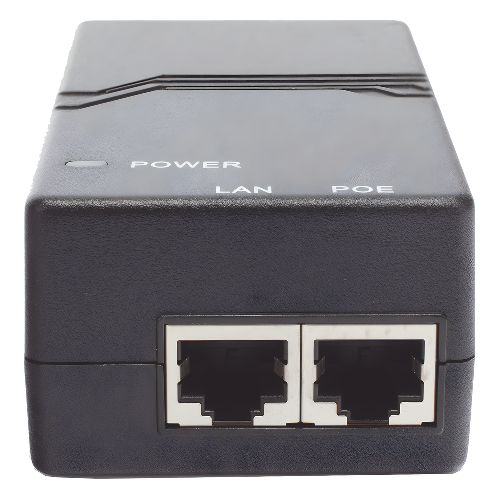 Inyector PoE / 802.3af 15W / 2 Puertos Gigabit / Entrada 100-240V AC / Detección Inteligente PD