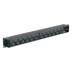 PDU Básico para Rack / 13 Contactos IEC C13 / 20 A / 220 Vca / Instalación Horizontal 1U / Cable 3 m (9.8 ft)