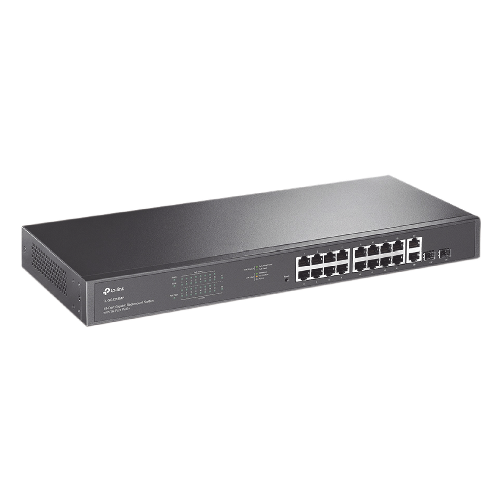 Switch PoE / 16 Puertos Gigabit / 2 SFP / 2 Combo / 250W PoE / 36 Gbps / Rackmount
