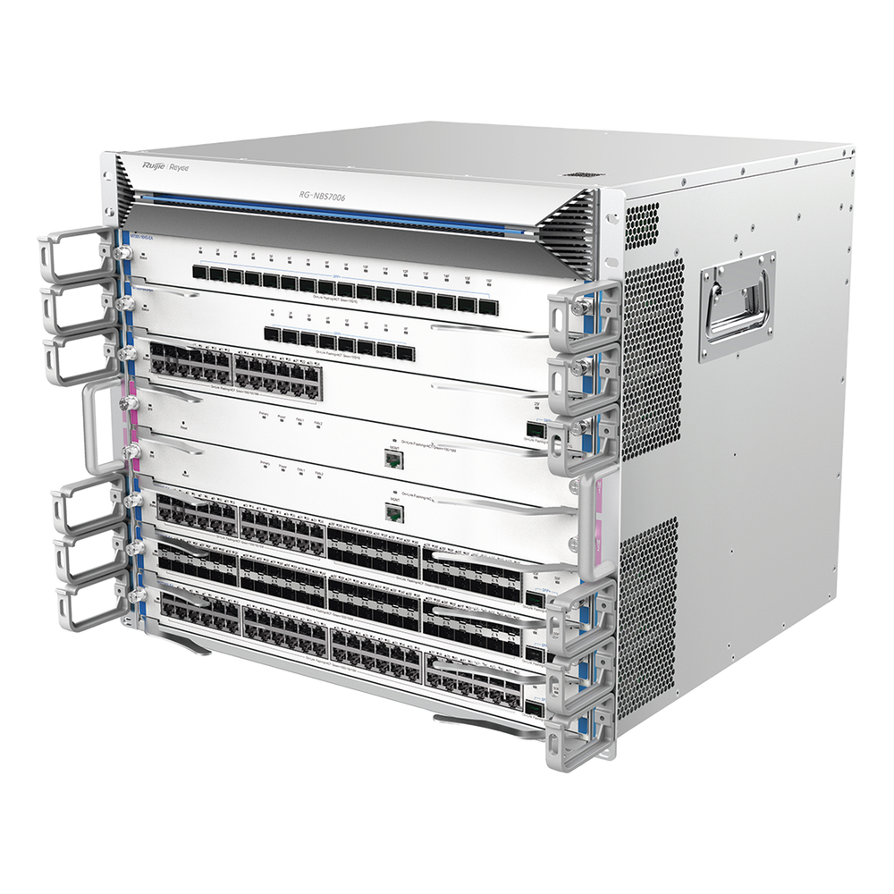 Chasis Switch Core / 6 Slots Modulares / 1920 Gbps / 1440 Mpps / 442x410x396 mm / 17.3x16.1x15.6 in