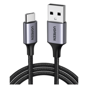 Cable USB-A a USB-C / 1 Metro (3.28 Pies) / 480 Mbps / Carga Rápida 18W / QC 4.0/3.0/2.0 / Nylon Trenzado / Aluminio