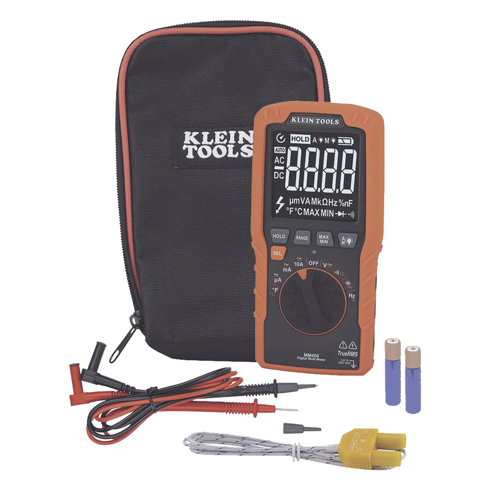 Multímetro Digital / TRMS / 600V CA/CC / 10A CA/CC / Temperatura y Capacitancia / Retroiluminación Automática / Resistente a Caídas 2 m (6.6 ft)