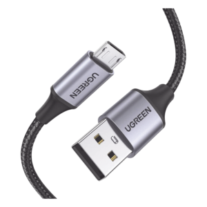 Cable USB-A a Micro USB / 1 Metro (3.28 Pies) / Carga Rápida 18W / QC 3.0/2.0 / Transferencia 480 Mbps / Nylon Trenzado / Aluminio