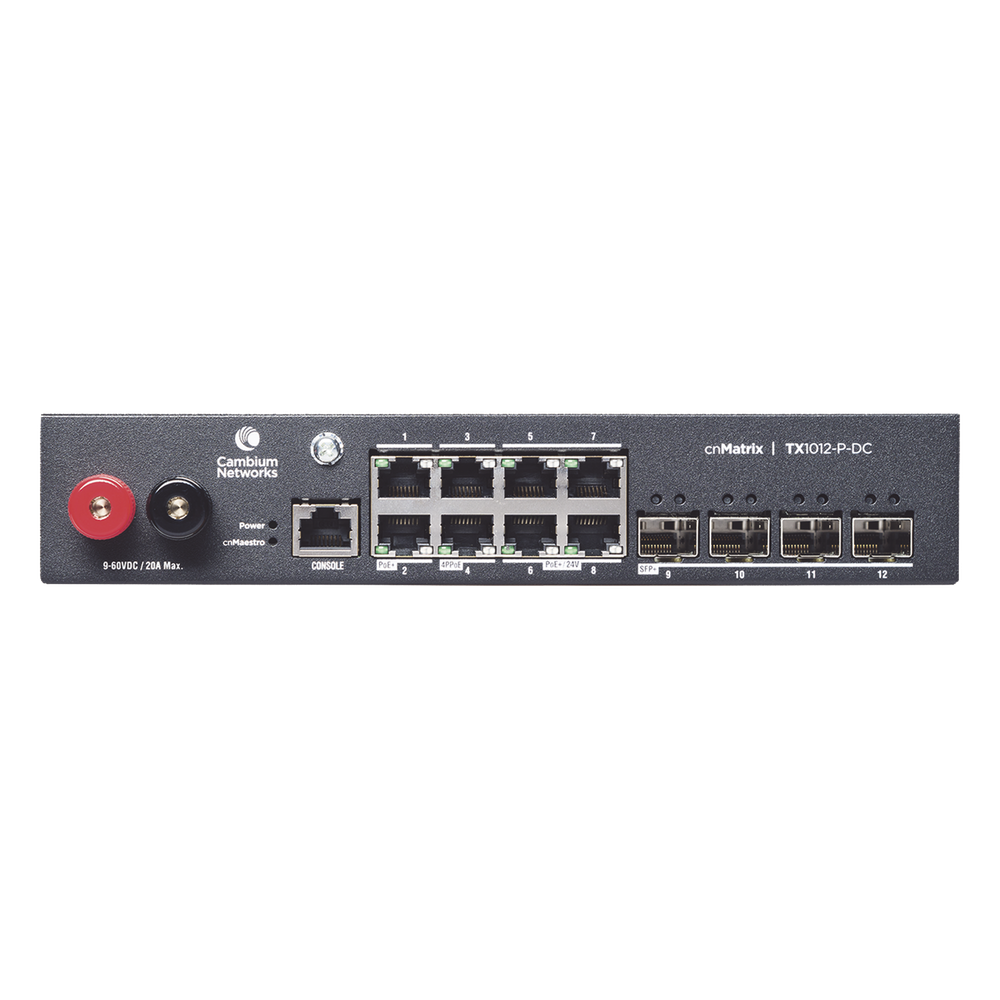 Switch PoE / 8 Puertos Gigabit / 4 SFP+ / 170 W PoE Budget / Capa 2 / Gestión en la Nube / DC