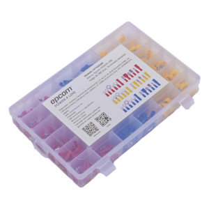 Juego de Terminales / 580 Piezas / AWG 22-10 / Forro Termoestable / Caja Organizadora