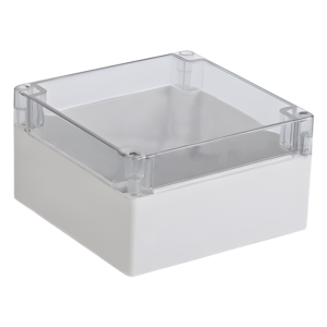 Gabinete Plástico para Exterior / IP65 / IK07 / 160 x 160 x 90 mm / Tapa Transparente / ABS 3 mm / -20 a 60 °C