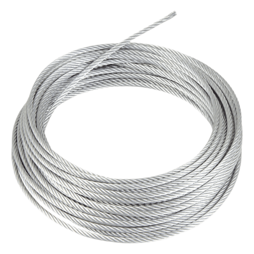 Rollo o carrete de 50 Metros de Retenida de 1/8" de Alta Resistencia, Galvanizado clase A.