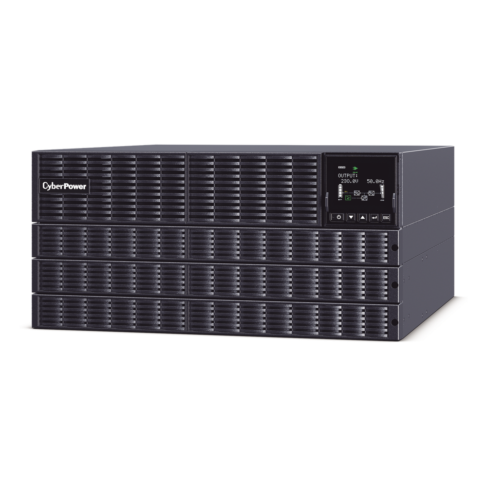 UPS de 10000 VA/10000 W, Online Doble Conversión, 200 - 240 Vac de Entrada, 200 - 240 Vac de Salida, Terminal Hardwired, Onda Senoidal Pura, Torre o Rack de 6 UR, Con 3 Tomas NEMA L6-30R