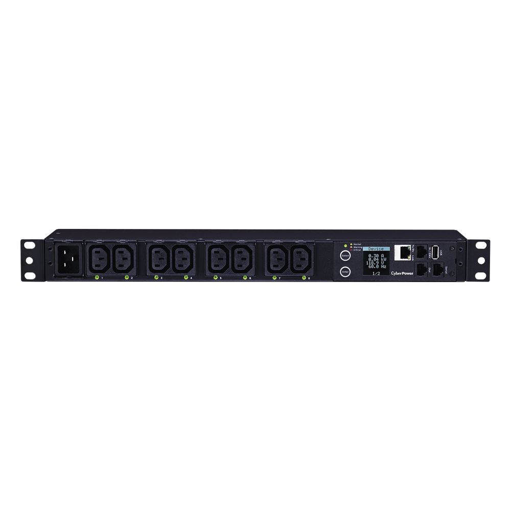 PDU Switchable y Monitoreable por Toma / Entrada 200-240 Vca NEMA L6-20P / 8 Salidas C13 / Horizontal 19in / 2UR / 6.6ft