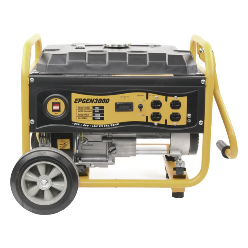 Generador a Gasolina / 3,000 W / 7 HP / 110 Vca / Arranque Manual / 15 L / 10 h Continuas / 96 dB(A)