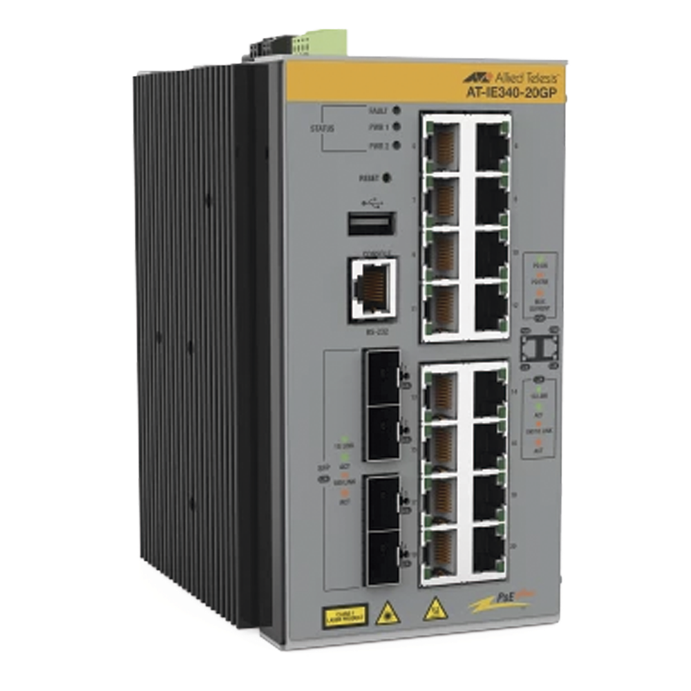 Switch Industrial Capa 3 / 16x PoE+ Gigabit / 4x SFP / TAA / -40°C a 75°C