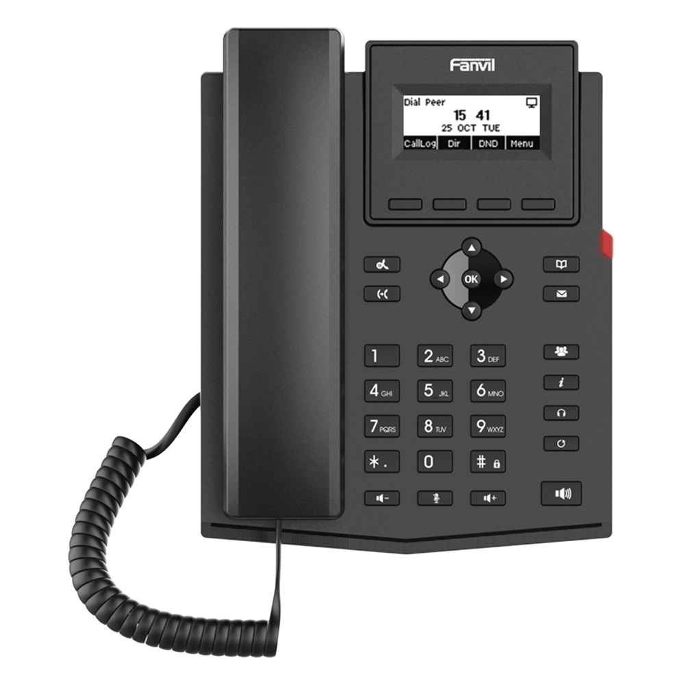 Teléfono IP / 2 Líneas SIP / Pantalla LCD 2.3" / Audio HD G.722 y Opus / Conferencia 6 Vías / PoE 802.3af / Puertos Ethernet Duales 10/100 / Soporte EHS